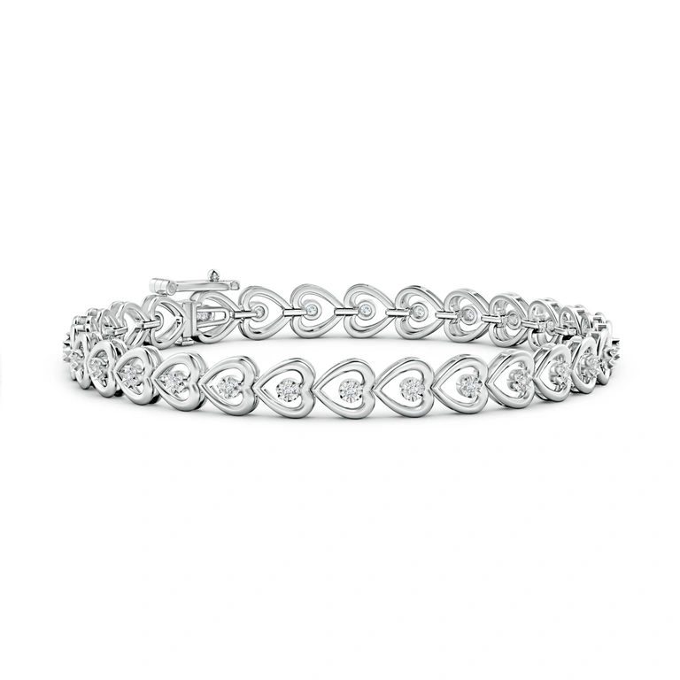 Diamond Heart Stackable Bracelet