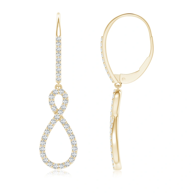 Diamond Infinity Twist Drop Earrings