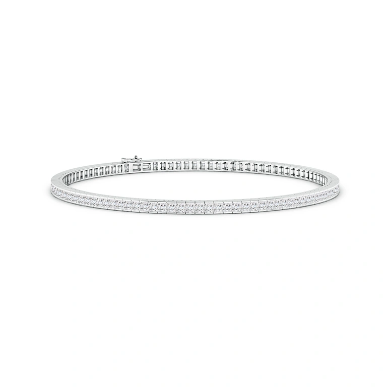 Channel-Set Princess-Cut Diamond Tennis Bracelet