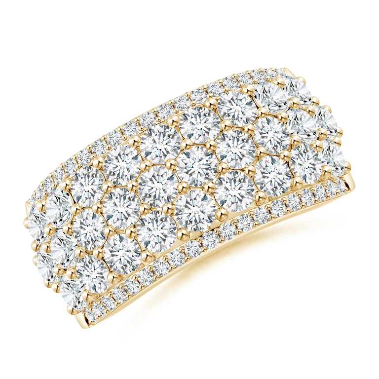 Five-Row Diamond Broad Anniversary Ring