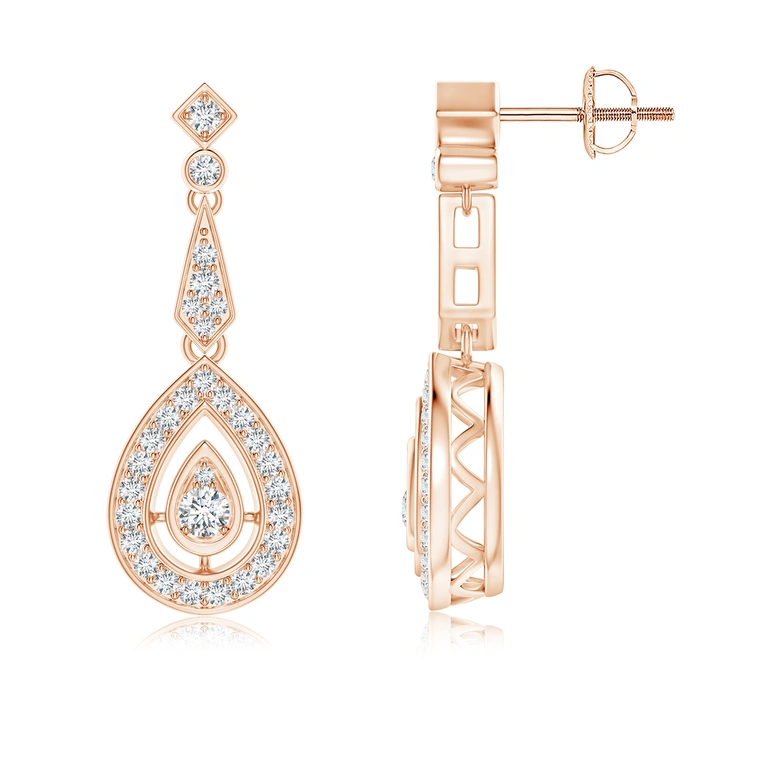 Vintage Inspired Diamond Drop Earrings