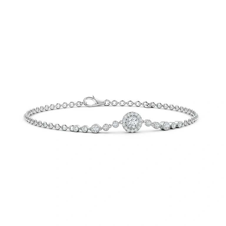 Vintage Style Bezel-Set Diamond Bracelet