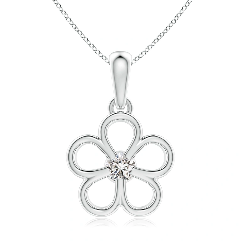 Round Diamond Flower Pendant