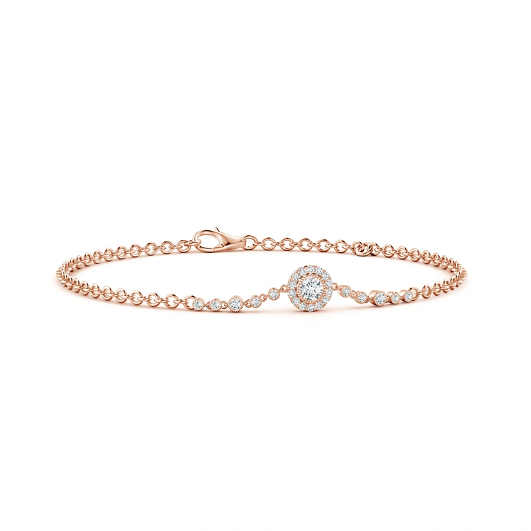 Vintage Style Bezel-Set Diamond Bracelet