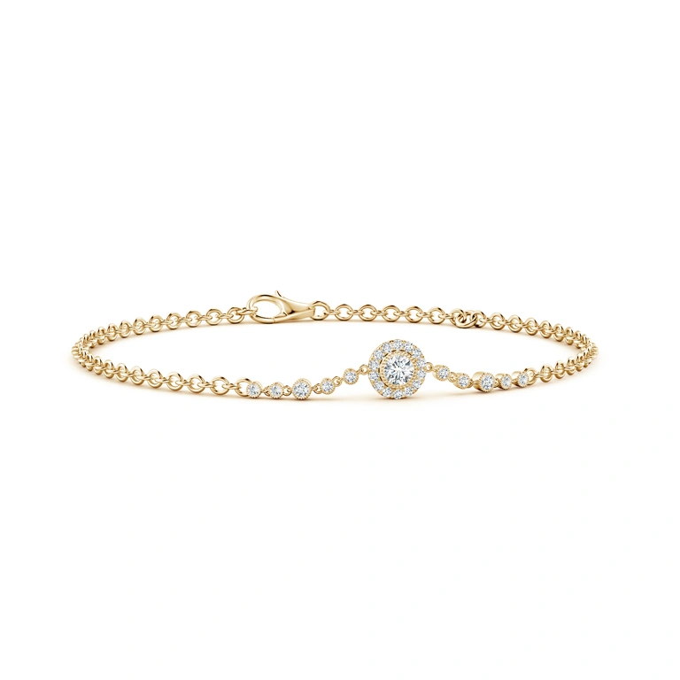 Vintage Style Bezel-Set Diamond Bracelet