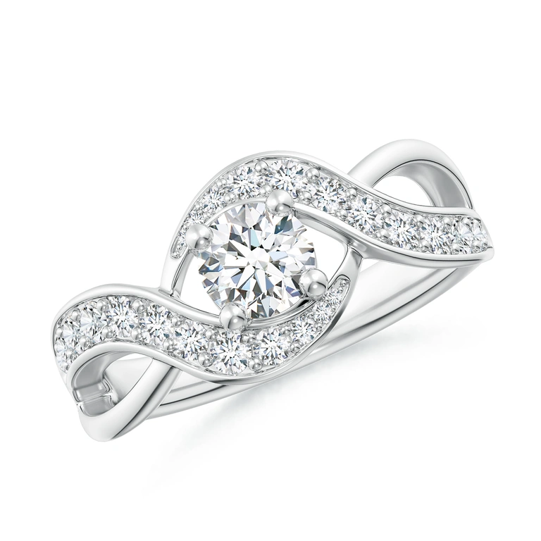 Solitaire Round Diamond Infinity Promise Ring