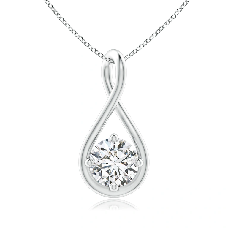 Solitaire Diamond Twist Bale Pendant