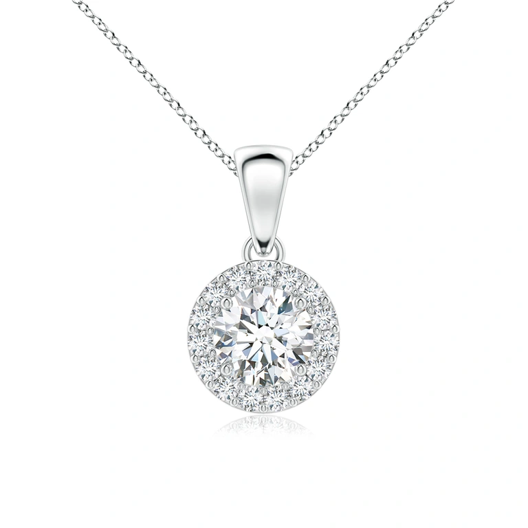 Round Diamond Halo Pendant