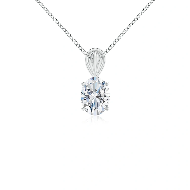 Solitaire Oval Diamond Classic Pendant
