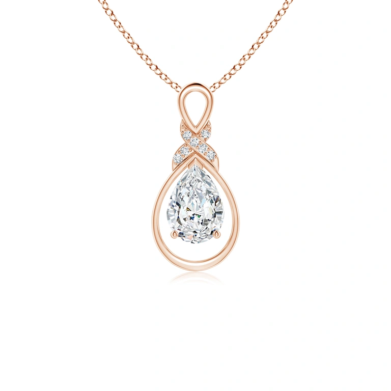 Diamond Infinity Pendant with X Motif
