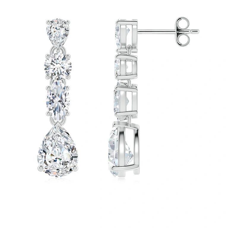 Multi-Shape Diamond Dangle Earrings
