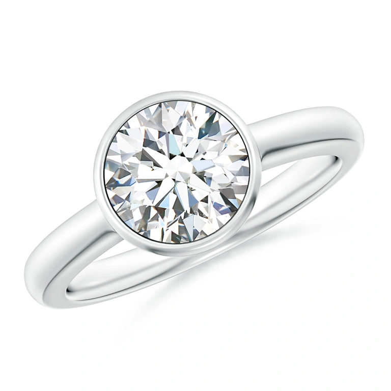 Bezel-Set Round Diamond Solitaire Engagement Ring