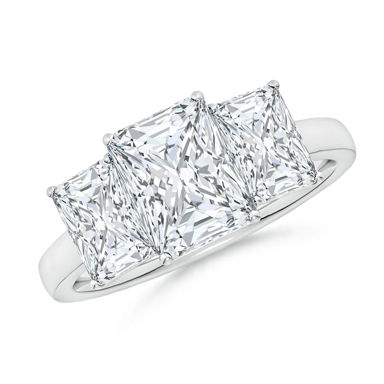 Radiant-Cut Diamond Three Stone Classic Engagement Ring