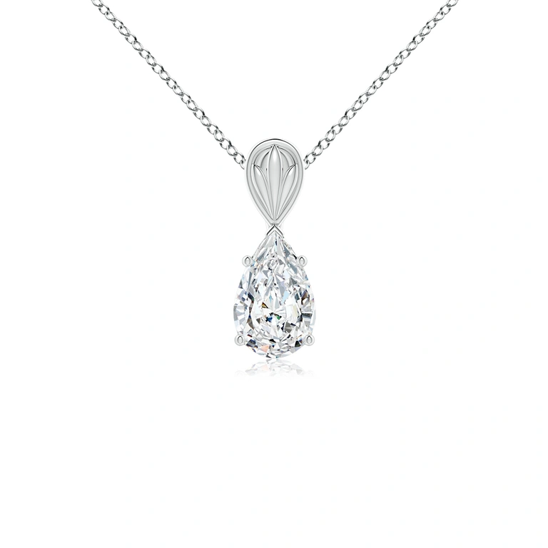 Solitaire Pear-Shaped Diamond Classic Pendant
